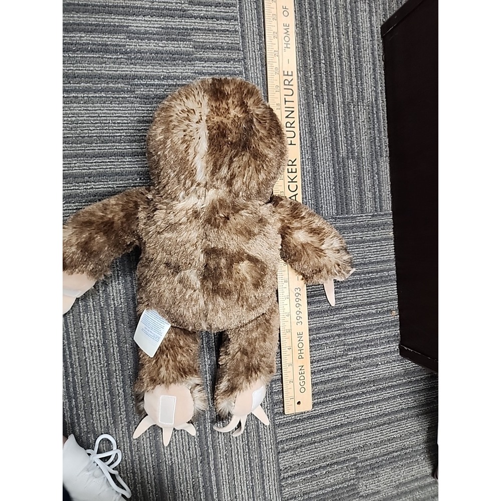 Build-A-Bear Workshop - Sloth Plush, 18" Stuffed Animal Toy w/Hook & Loop, Brown - Picture 9 of 9